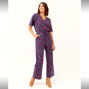 PACT Women's Medium Jaguar Revive Deep-V Jumpsuit